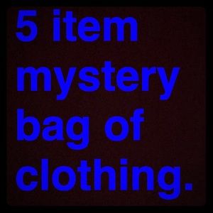 5 pieces of clothing in a mystery bag.